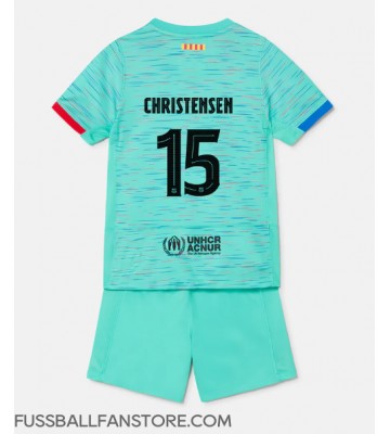 Barcelona Andreas Christensen #15 Replik 3rd trikot Kinder 2023-24 Kurzarm (+ Kurze Hosen)